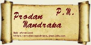 Prodan Mandrapa vizit kartica